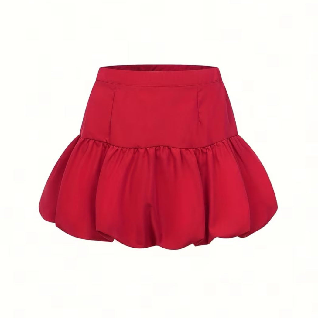 Falda Globo Roja