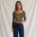 Animal print top