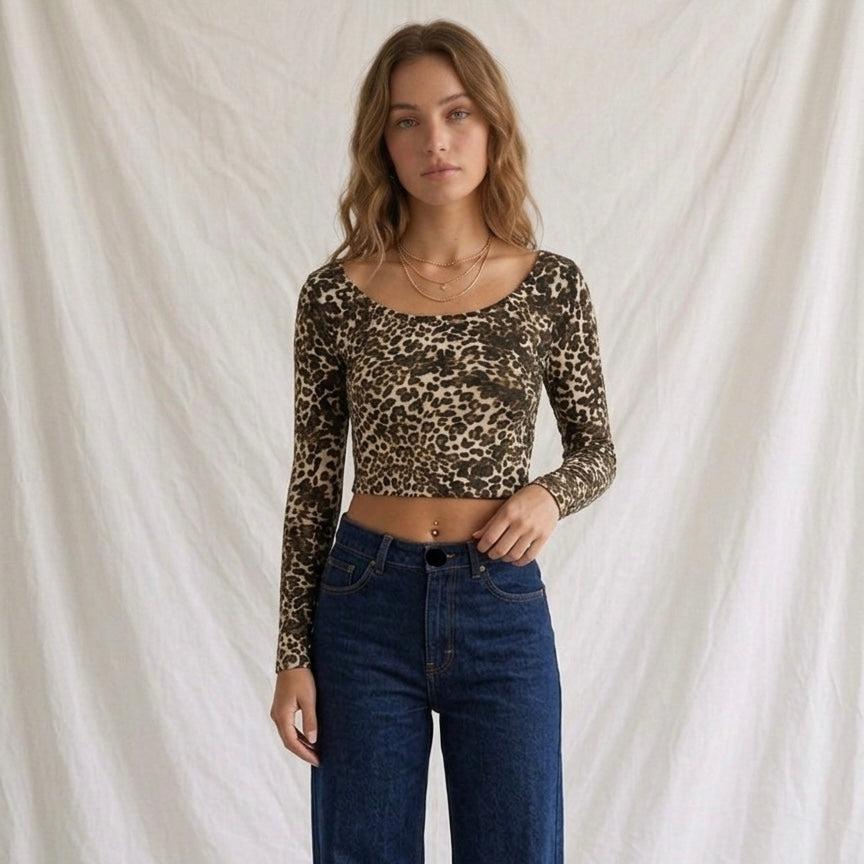 Animal print top